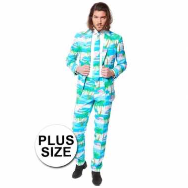 Grote maat maat carnavalskleding flamingo