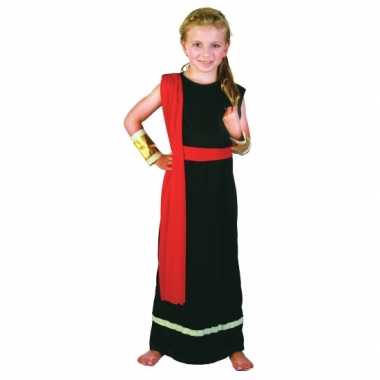 Romeins gewaad zwart rood kind carnavalskleding