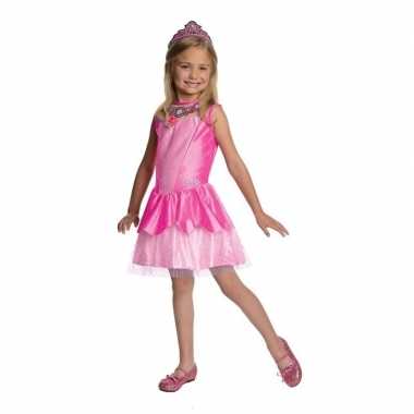 Roze prinsessen carnavalskleding tiara
