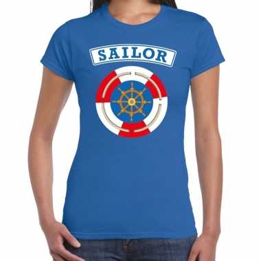 Zeeman/sailor carnavalskleding shirt blauw dames