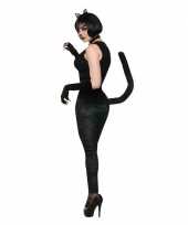 Catwoman katten poezen carnavalscarnavalskleding legging zwart staart