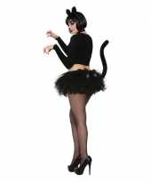Catwoman katten poezen carnavalskleding zwart staart