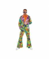 Disco peace carnavalskleding gekleurd heren