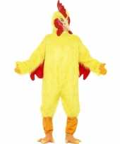 Gele kippen oufit volwassenen carnavalskleding