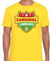 Limburg carnavalskledingshirt geel heren