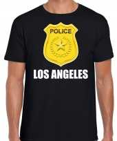 Los angeles police politie embleem t shirt zwart heren carnavalskleding