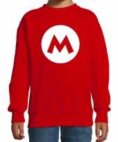 Mario loodgieter carnavalskleding sweater rood kinderen