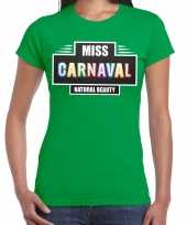 Natural beauty miss carnavalskleding shirt groen dames
