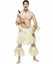 Rieten zulu carnavalskleding volwassenen
