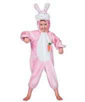 Roze konijnen carnavalskleding kind