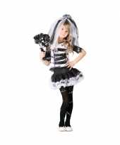 Zombie bruid meises carnavalskleding zwart wit